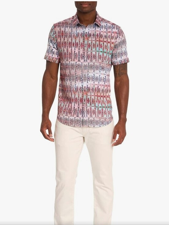 Robert Graham Other - Robert Graham Men's High Times Patterned Woven Shirt - Multi Large Nwt